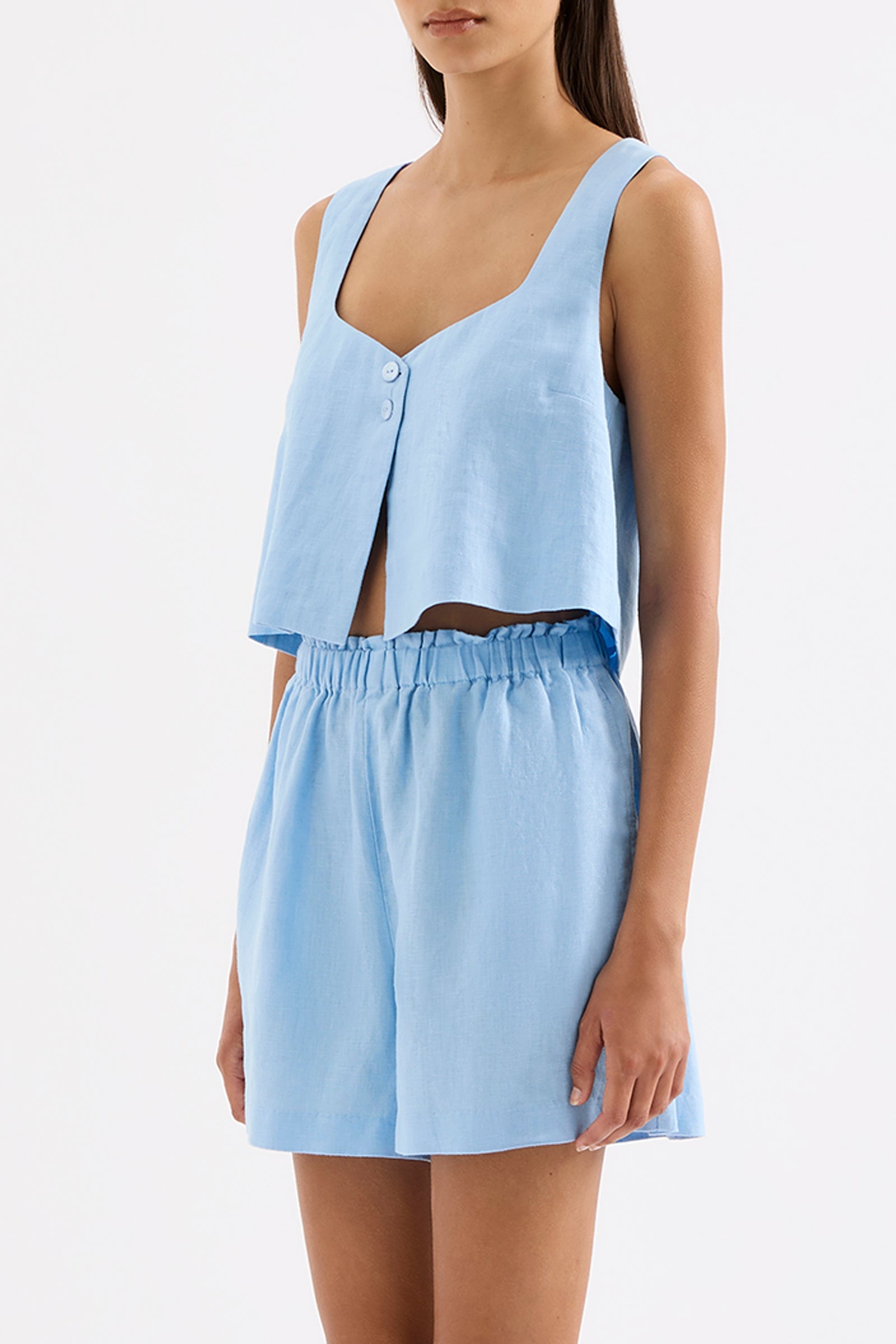 Theo Linen Top Bermuda 