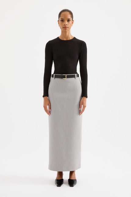 Elena Maxi Skirt Heather Grey 