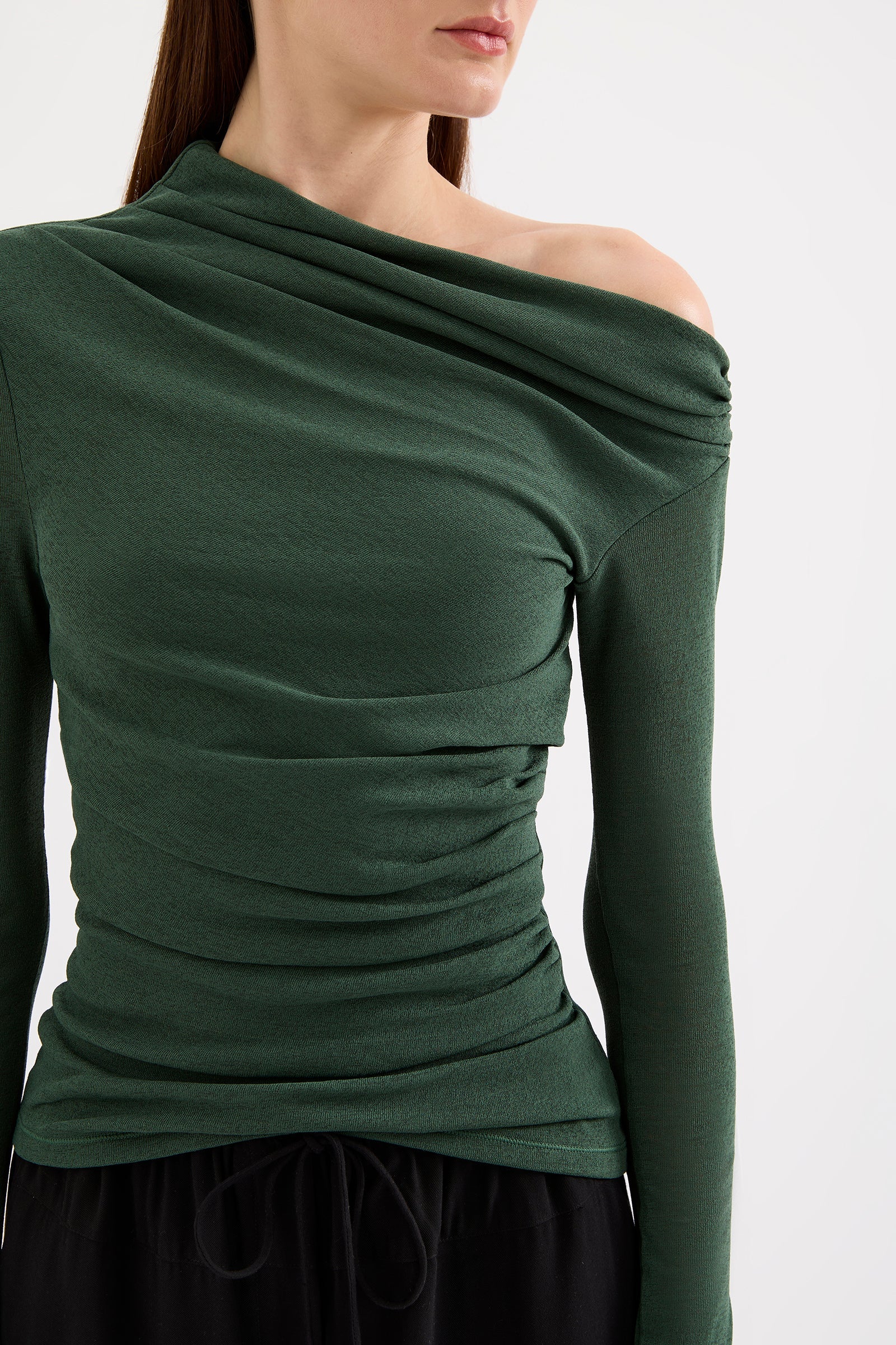 Rue Mesh Ls Top Emerald 