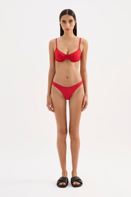 Rib Cheeky Brief Vermillion 