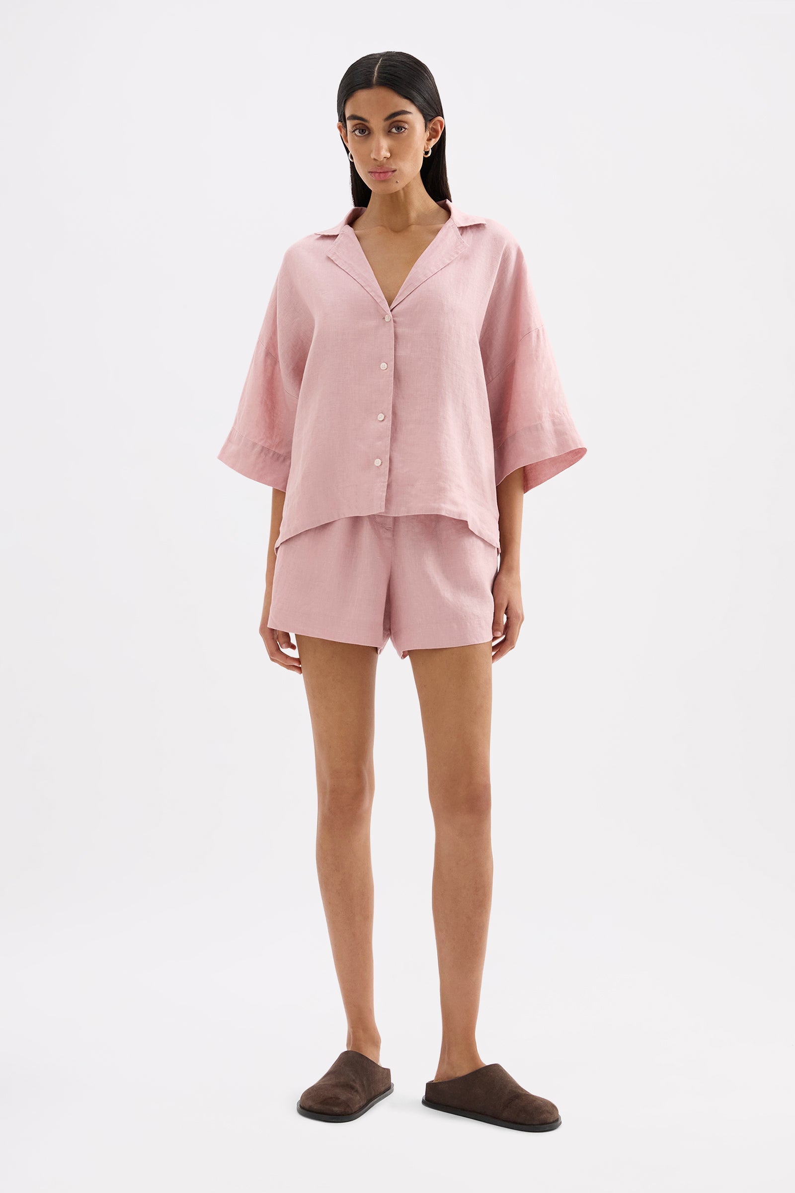 Lounge Linen Short Blush 