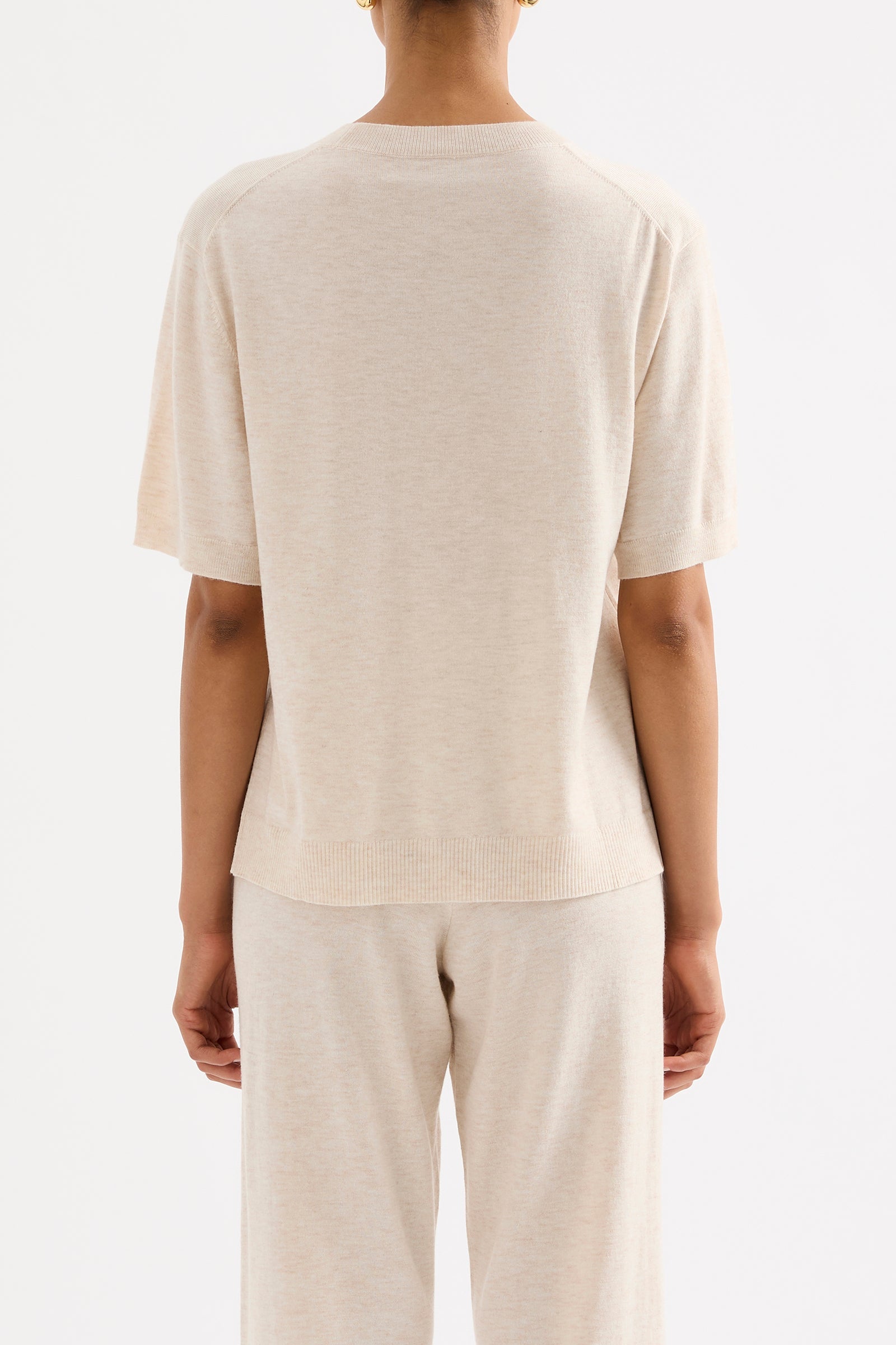 Rae Knit Tee Cream Marle 