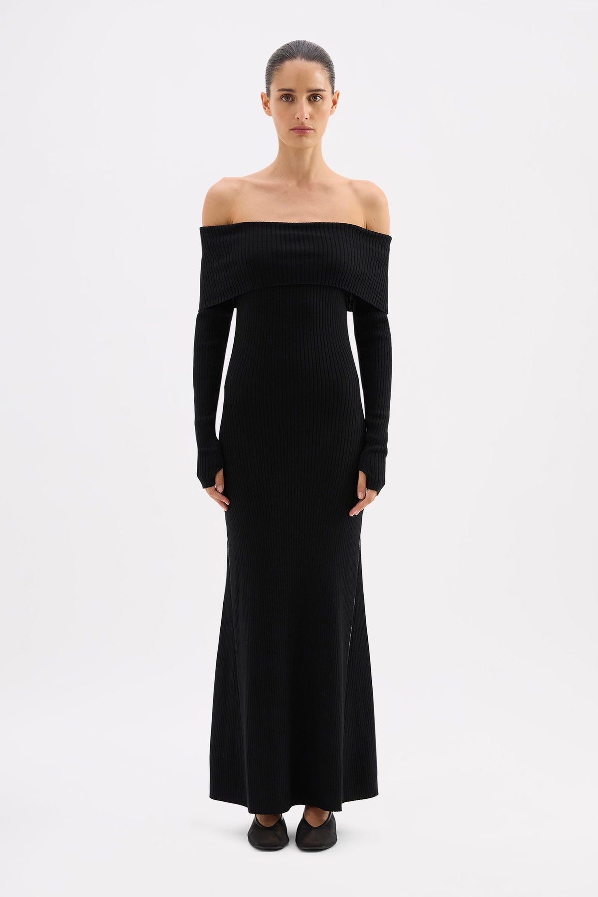 Kirby Knit Maxi Dress Black 