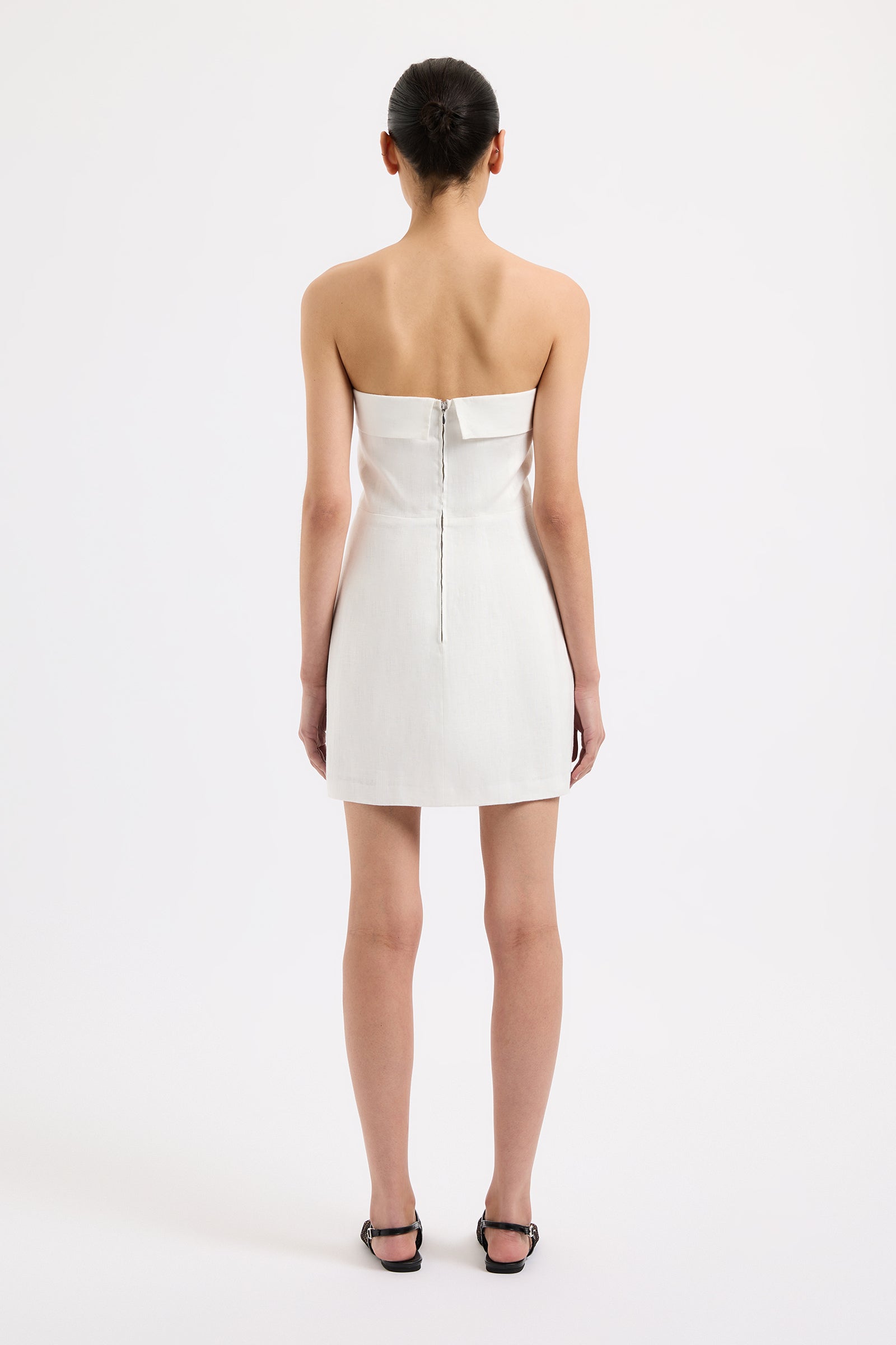 Lyra Linen Dress White 