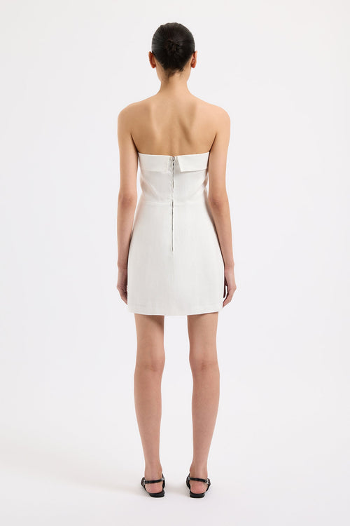 knee length dresses for ladies Shop Blair Mini Dress in White main image 1
