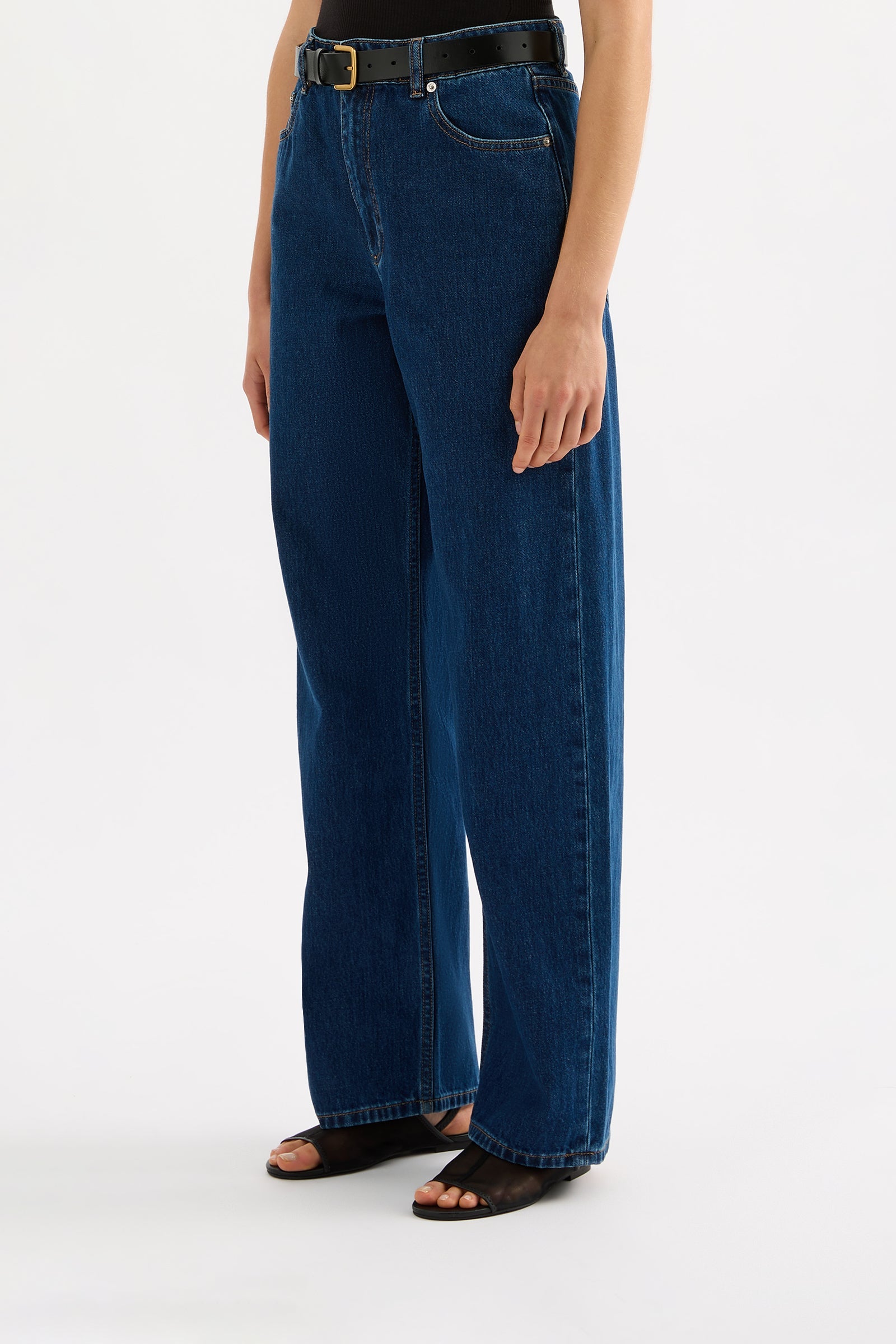 Organic Relaxed Leg Jean Force Blue 