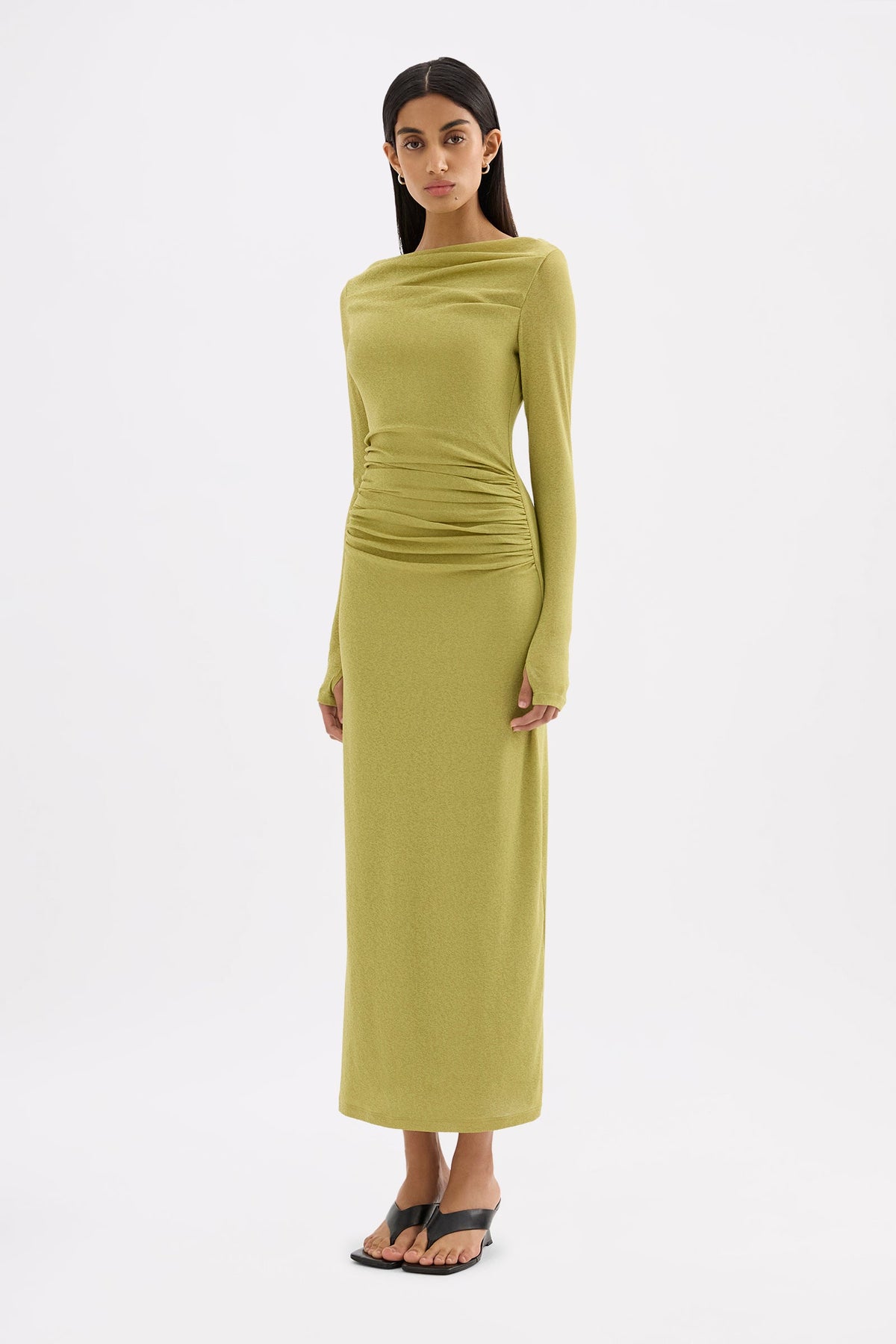 Zelda Mesh Maxi Dress Wasabi 