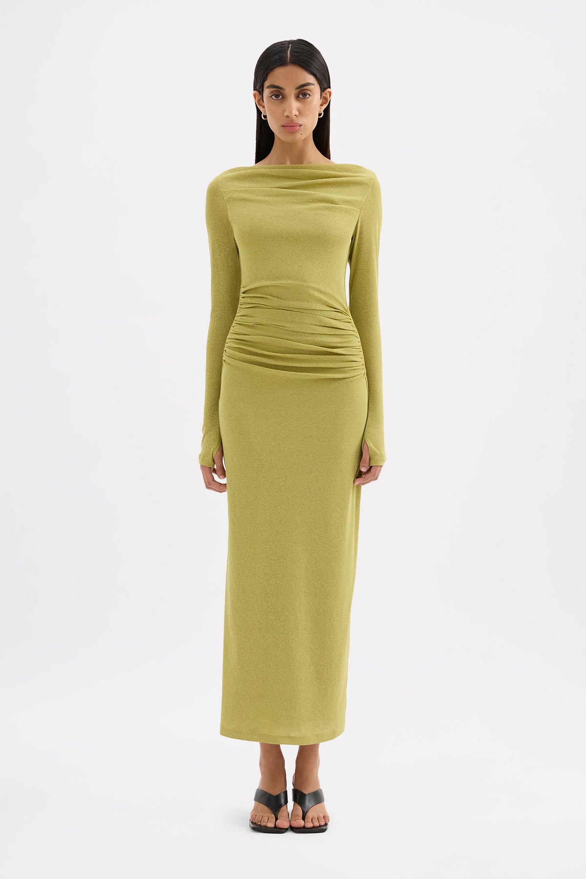 Zelda Mesh Maxi Dress Wasabi 
