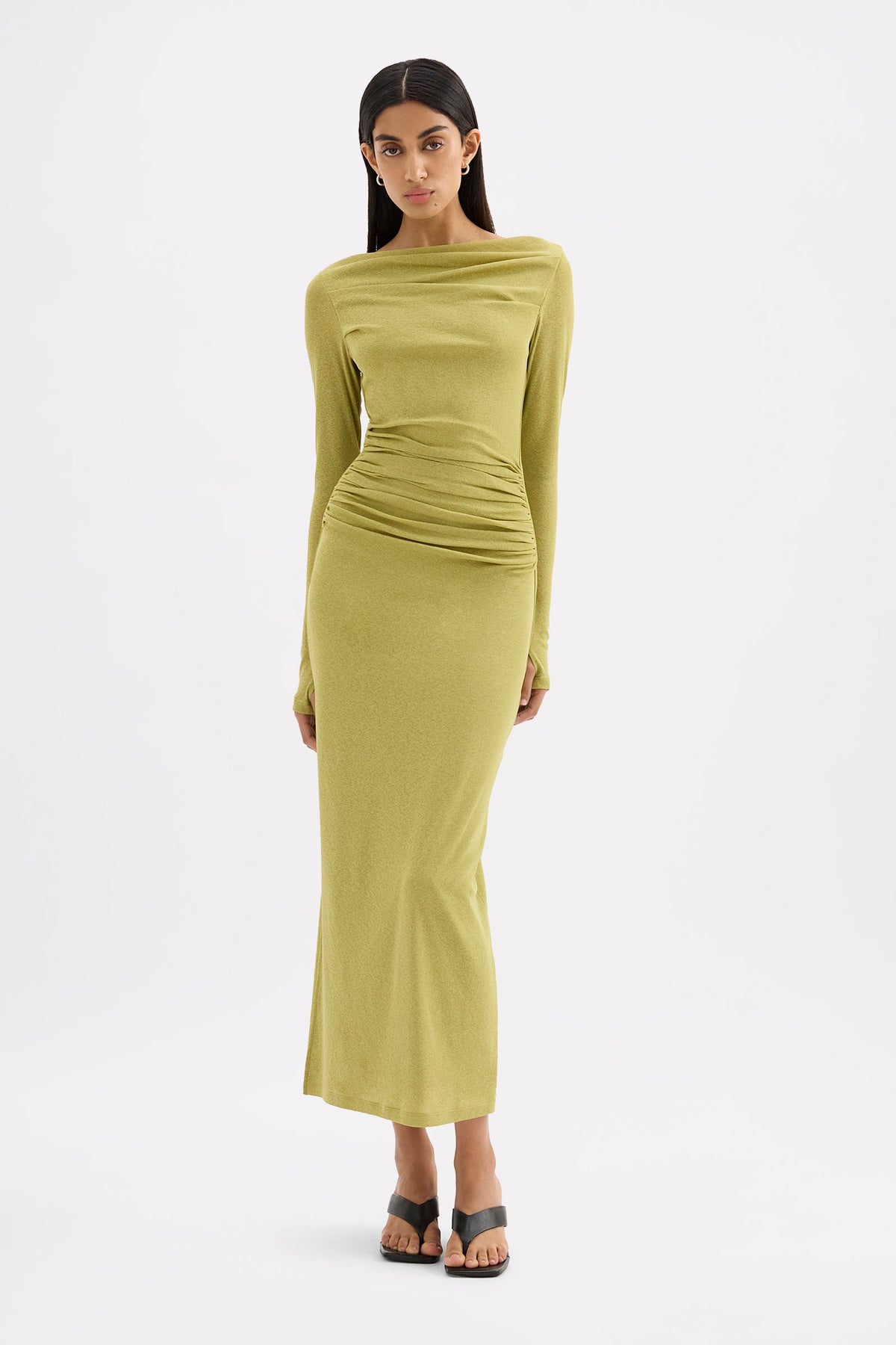 Zelda Mesh Maxi Dress Wasabi 