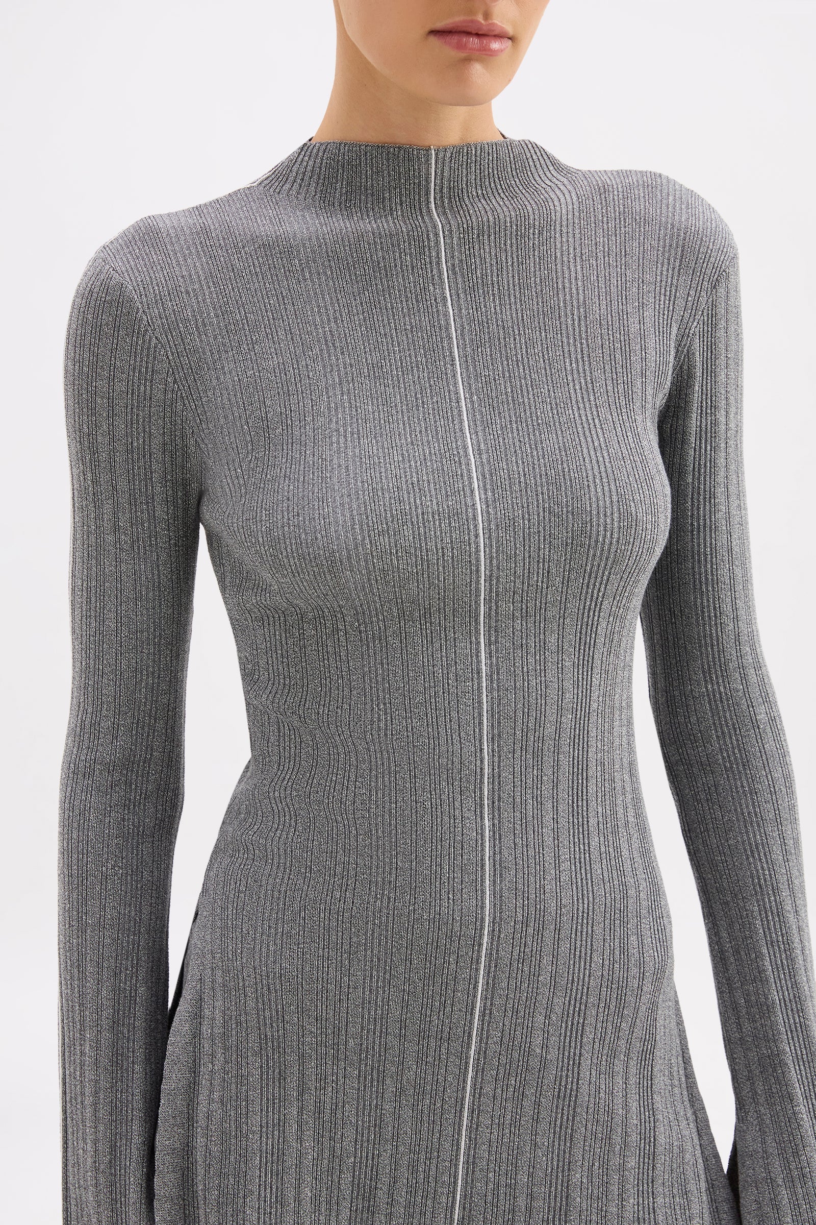 Sedona Knit Top Grey Marle 