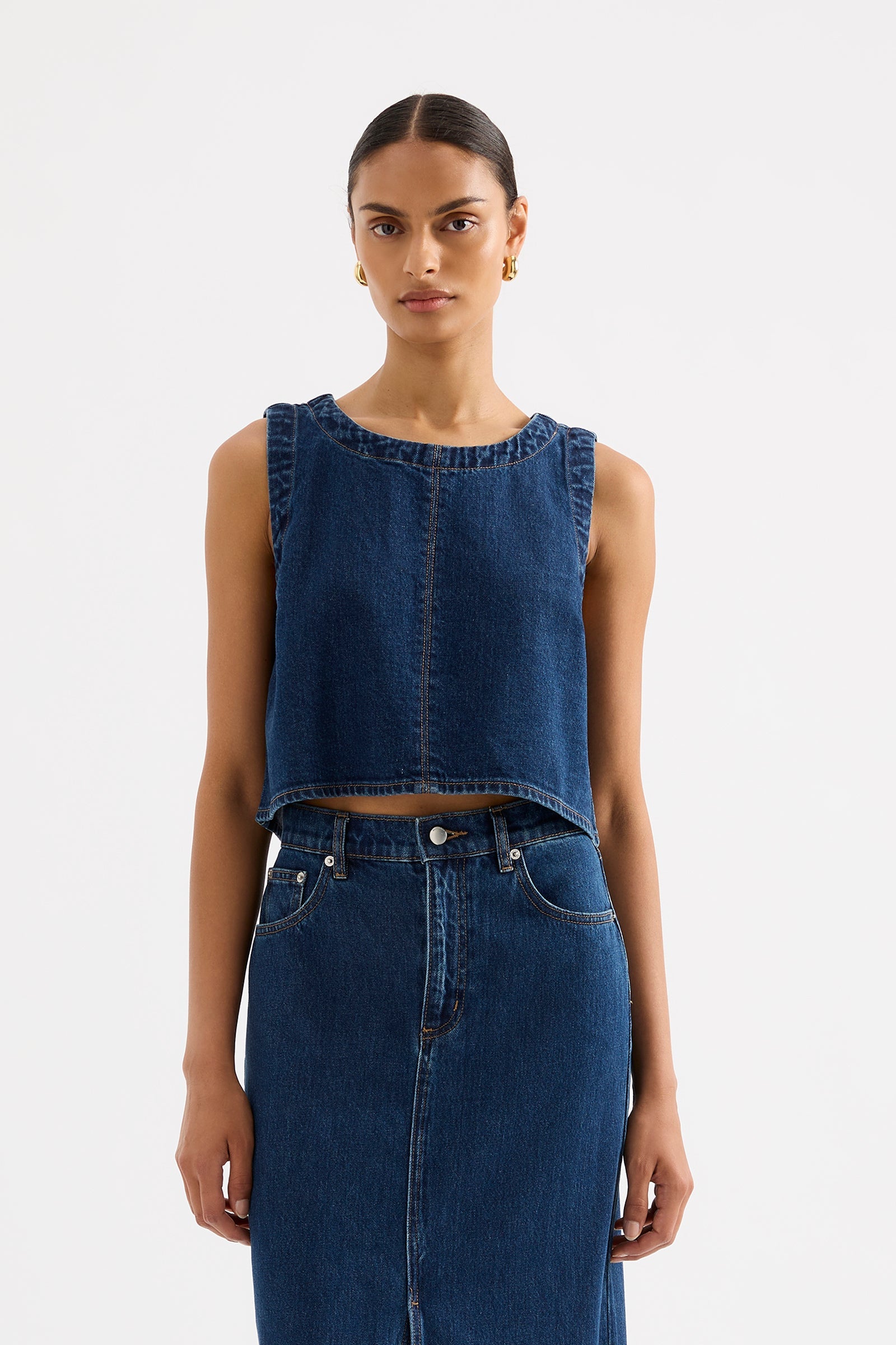 Sia Denim Top Force Blue 