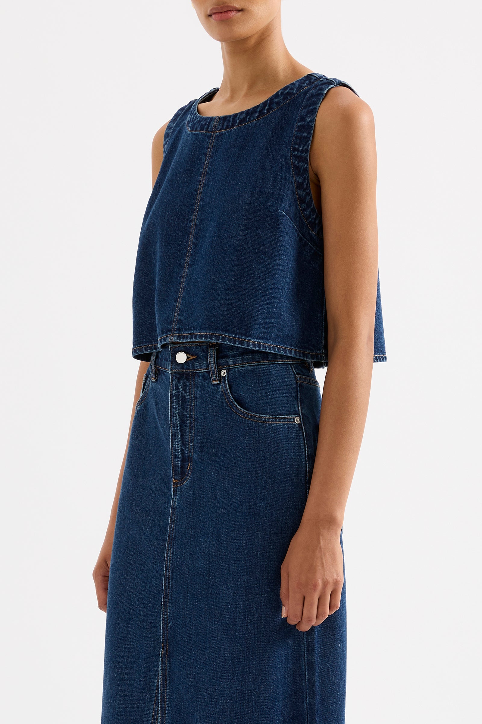 Sia Denim Top Force Blue 
