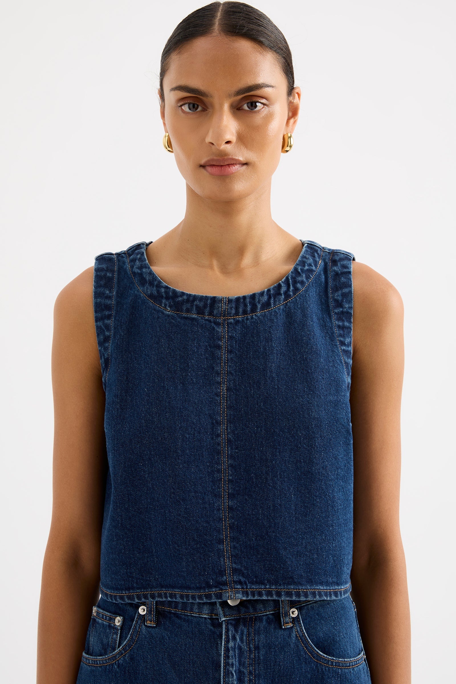 Sia Denim Top Force Blue 