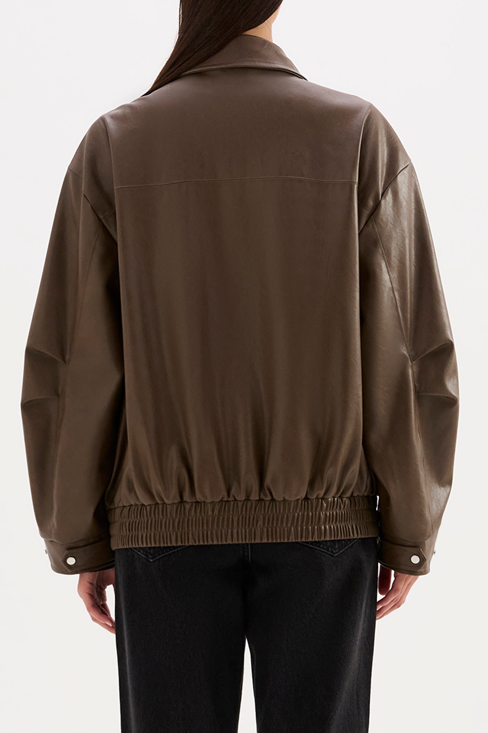 Lyla Vegan Leather Jacket Umber 