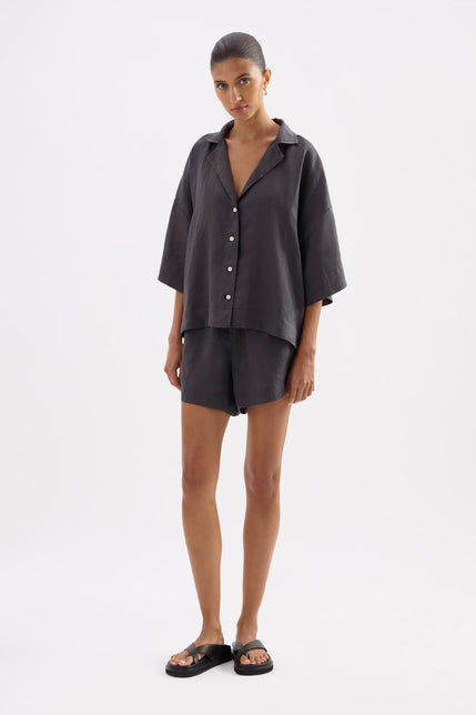 Lounge Linen Short Coal 