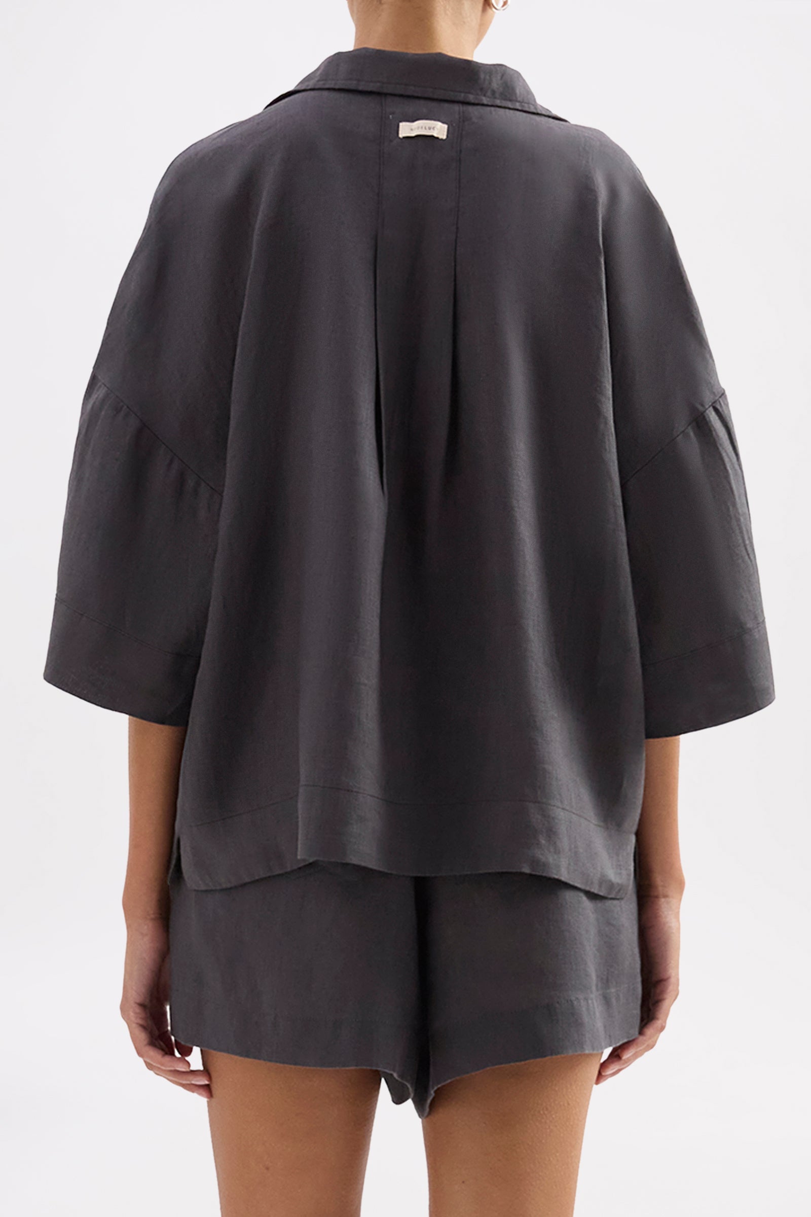 Lounge Linen Shirt Coal 