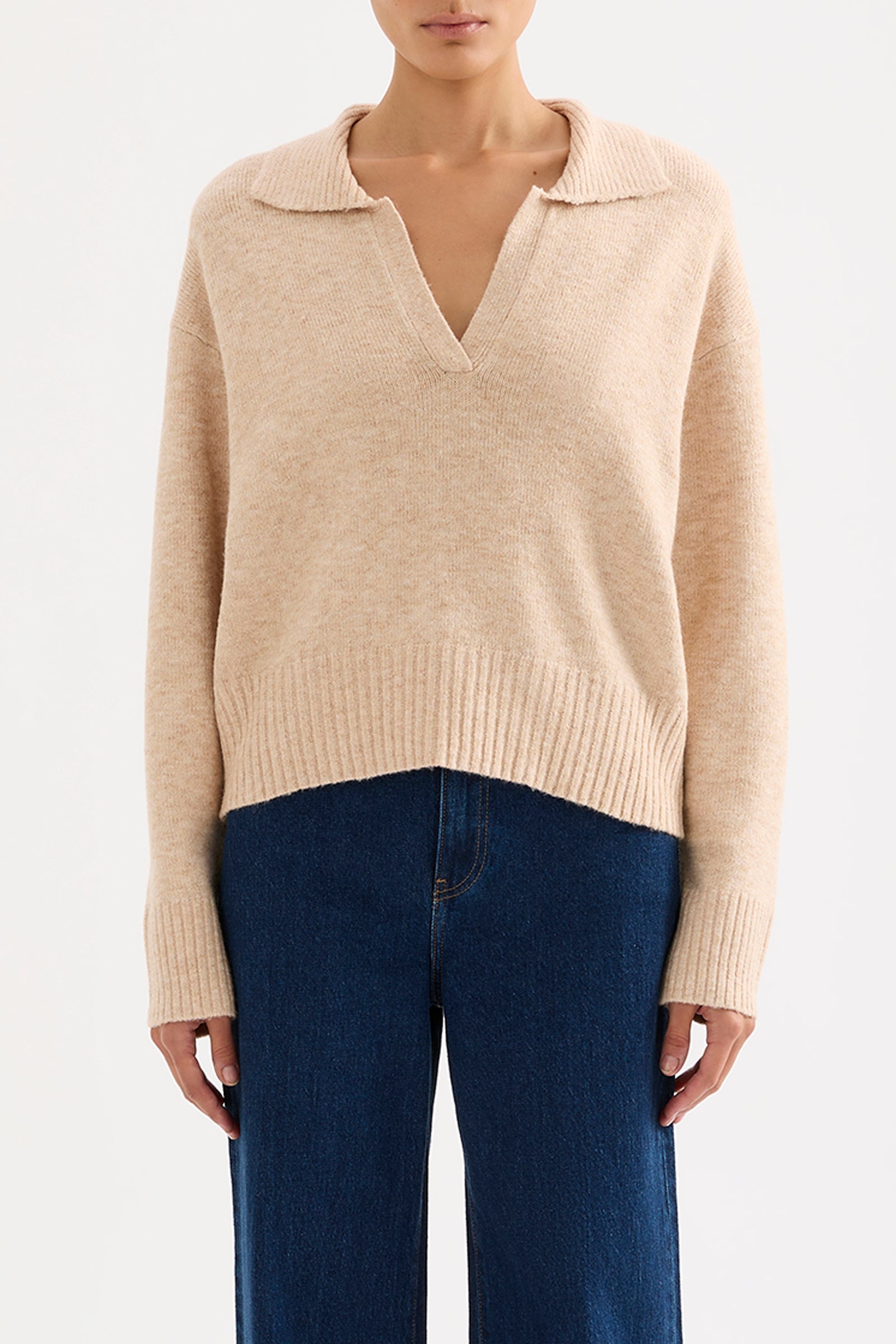 Kinsley Rugby Knit Oatmeal 