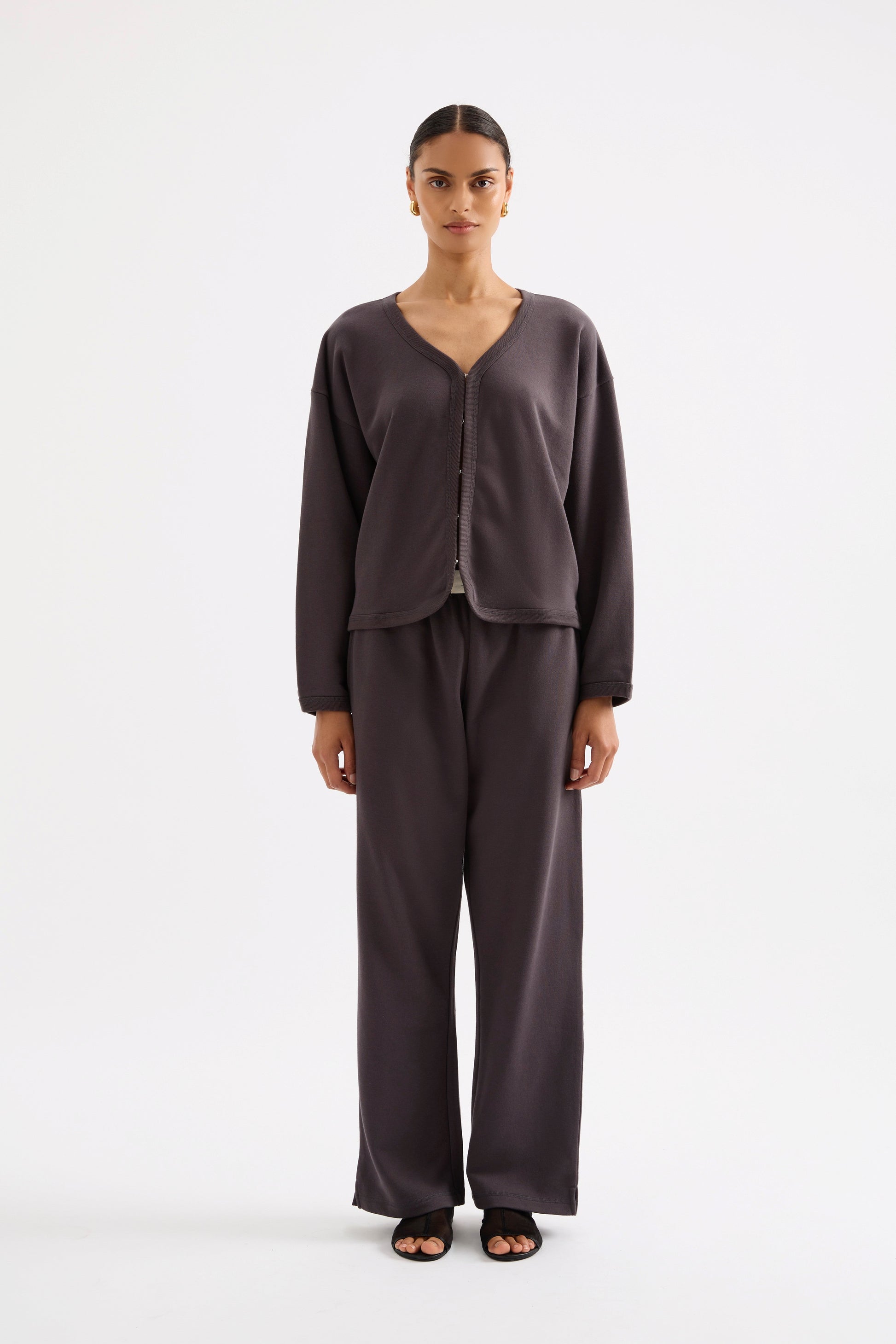 Lounge Fleece Trackpant Coal 